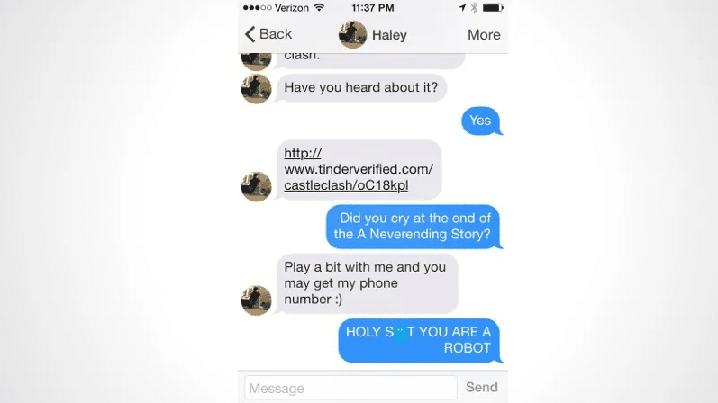 tinder scambot messages