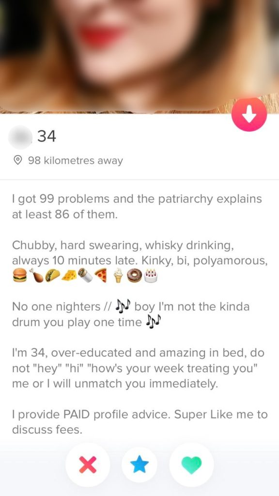 Tinder Bio example 2