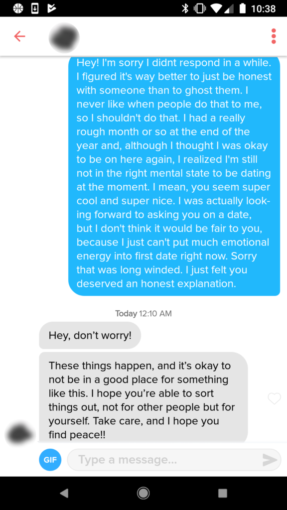 dont ghost her on tinder
