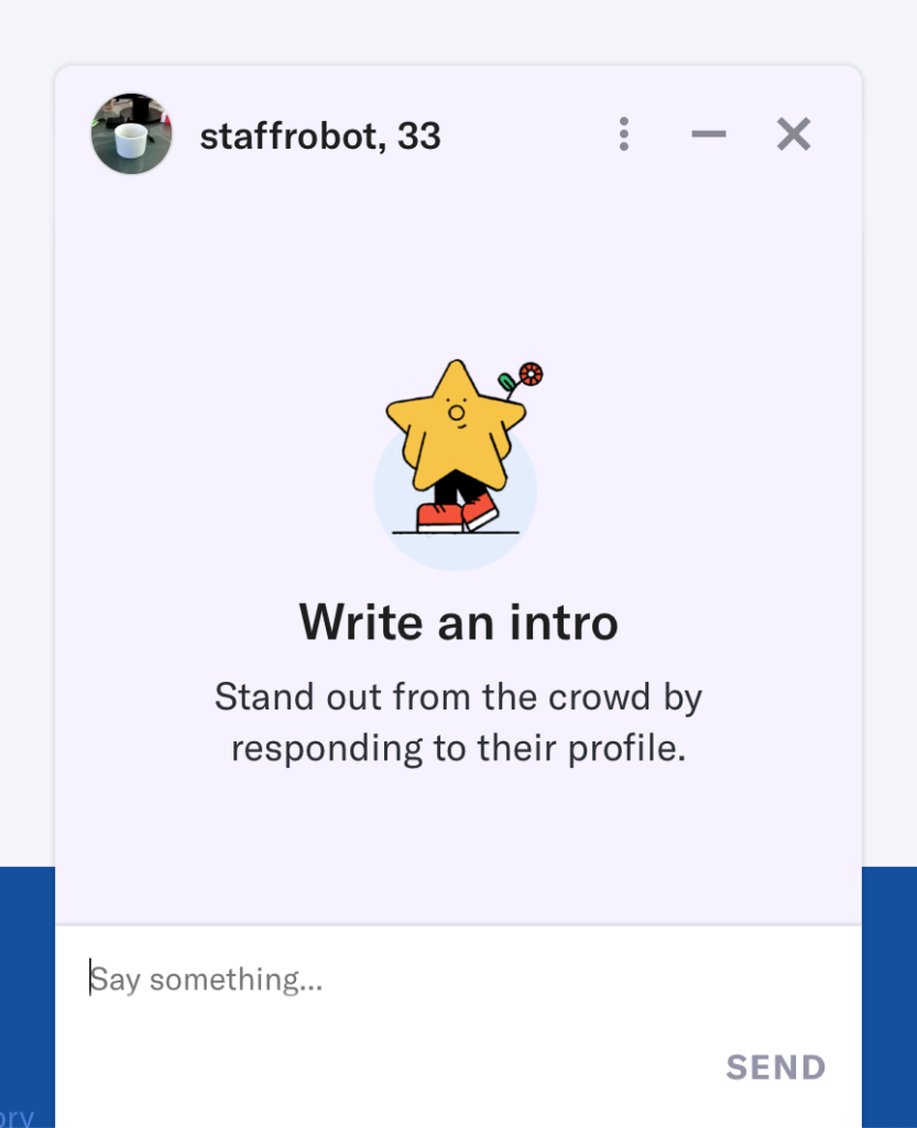 sending message on okcupid