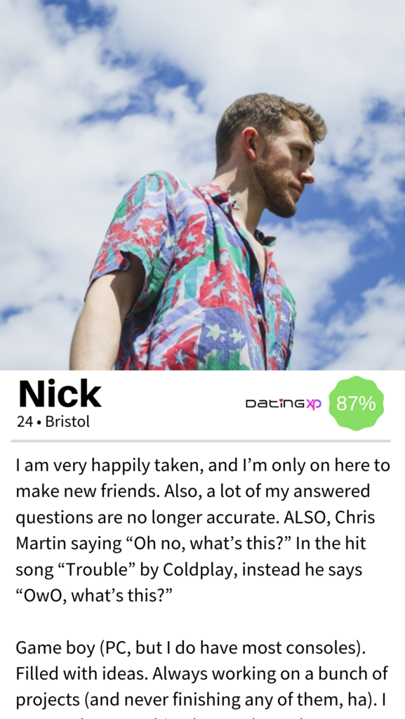 OkCupid men Profile Example #3