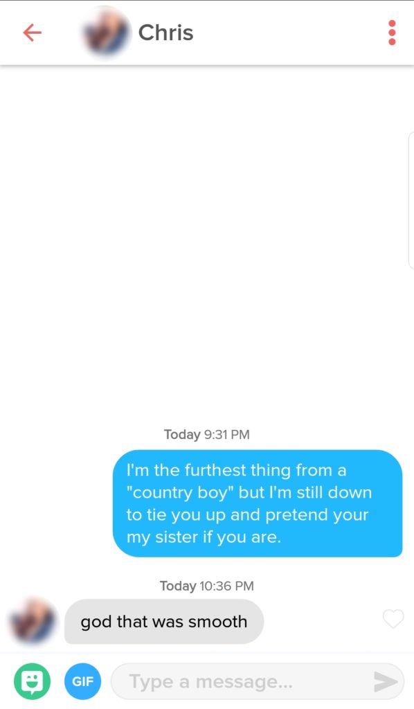 unique opener in Tinder screenshot