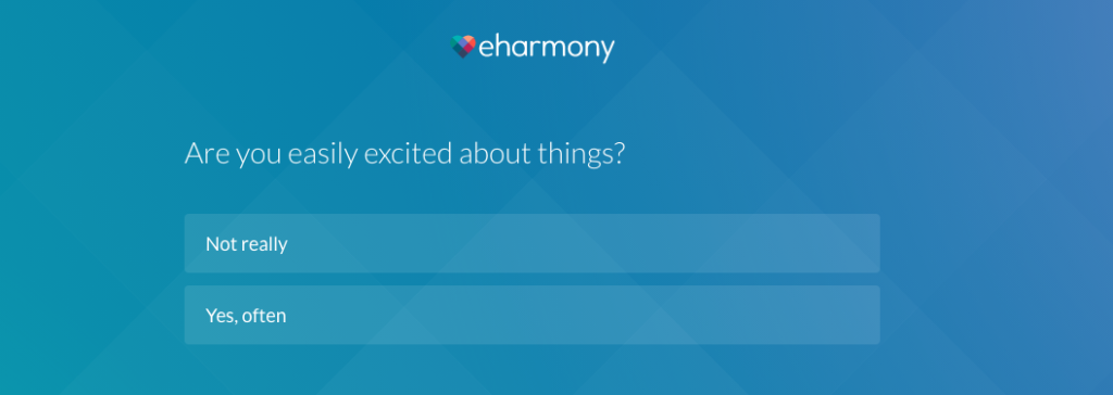 eharmony signup process