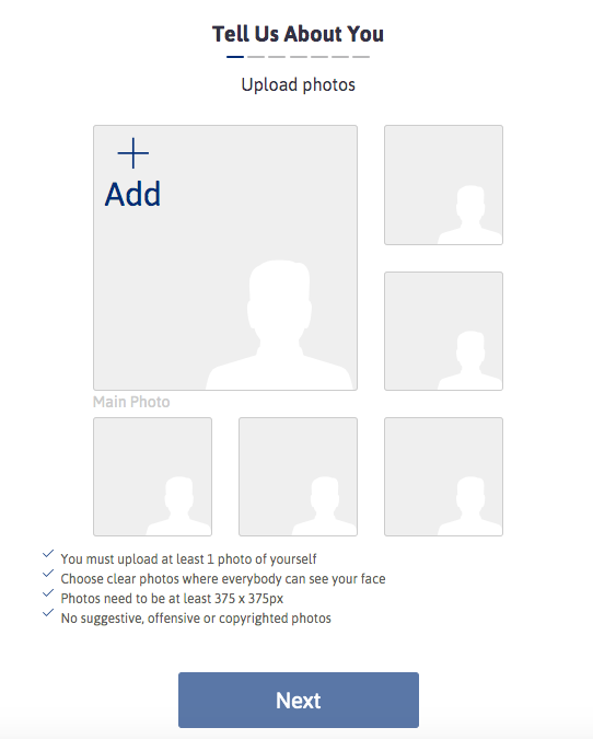 signup upload photos