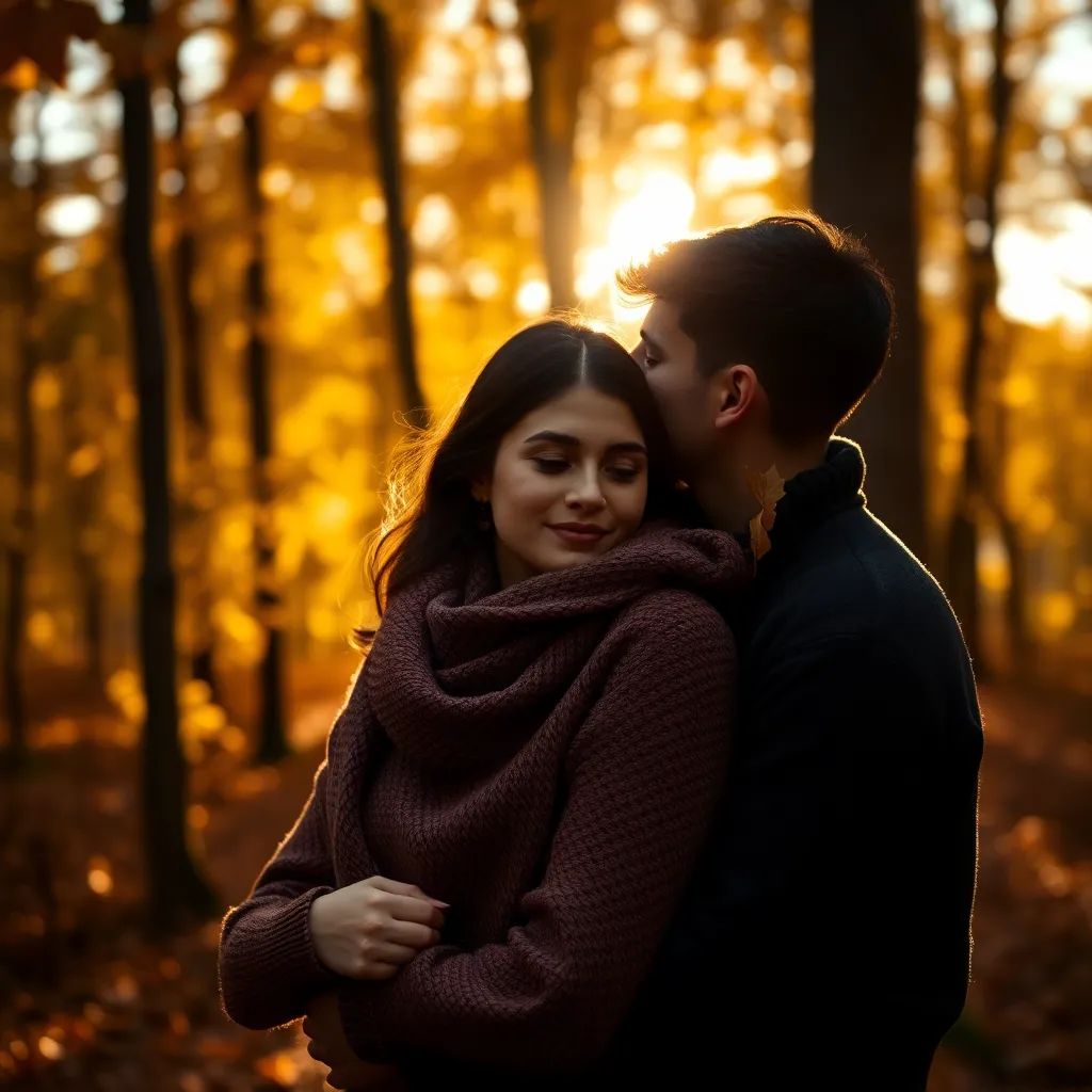 Eternal Affection in Golden Hues