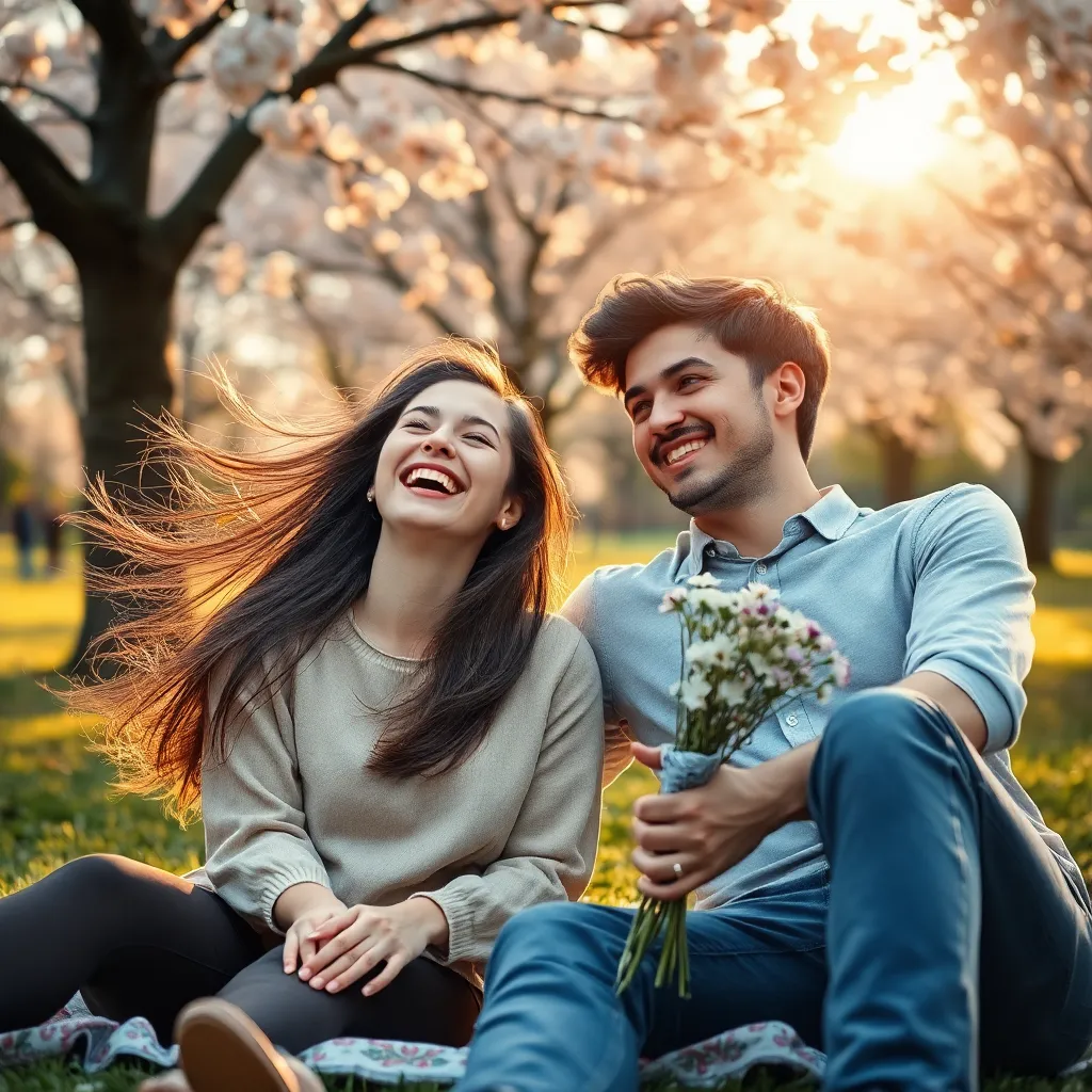 Laughter in Love's Gentle Embrace