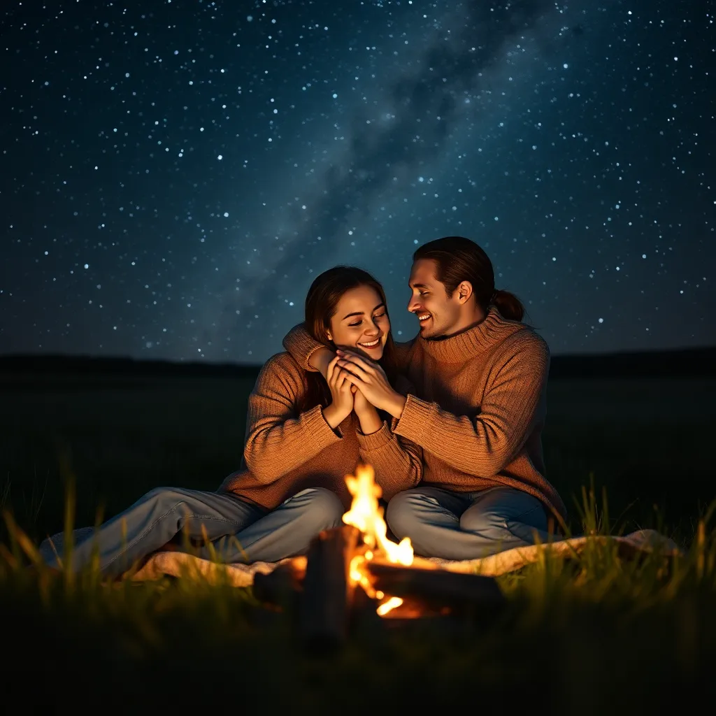 Eternal Flames Beneath Stardust Skies